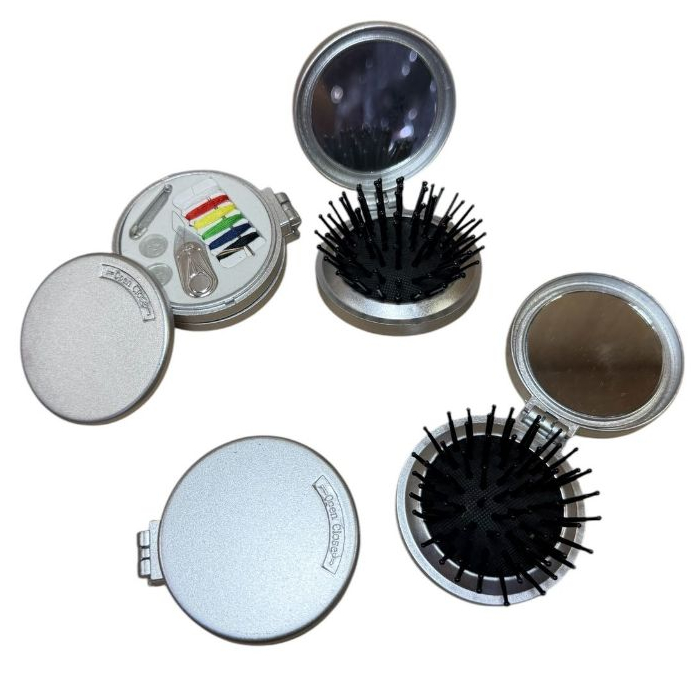Kit Com 2/5/10 Mini Espelho Escova E Costura Para 