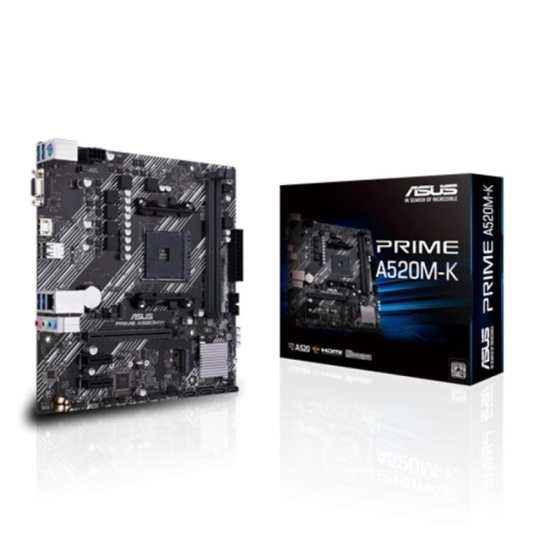 Placa Mãe Am4 Asus A520m-k Prime, Ddr4, Vga, HDMI