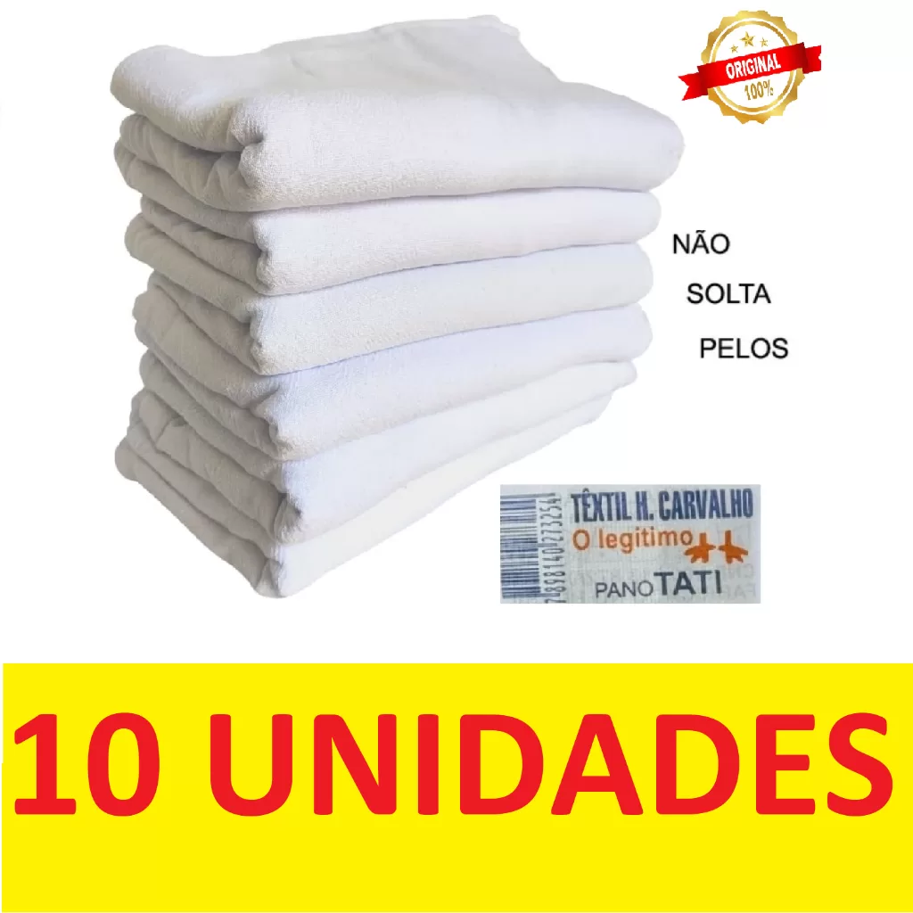 PANO DE PRATO PE DE GALINHA TATI LISO LEGITIMO 10 PANOS