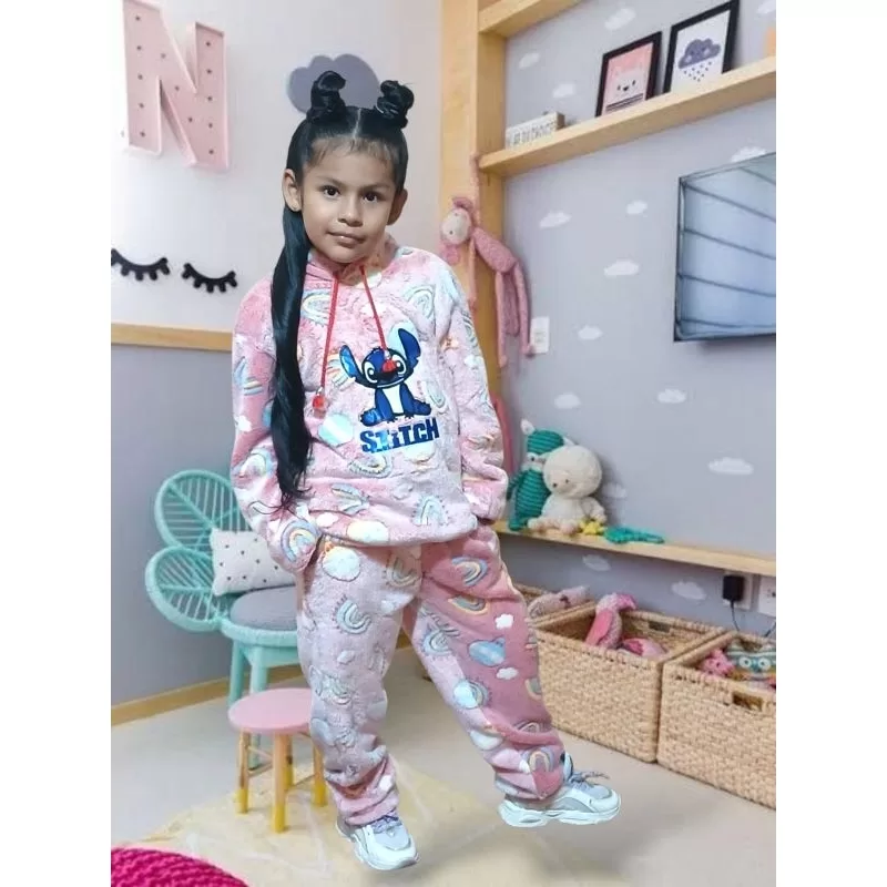 conjunto infantil  de frio pijama  mantinha menina menino  moda inverno