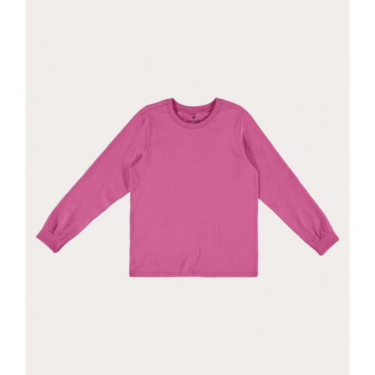 Camiseta Infantil Unissex Manga Longa Em Malha UV5