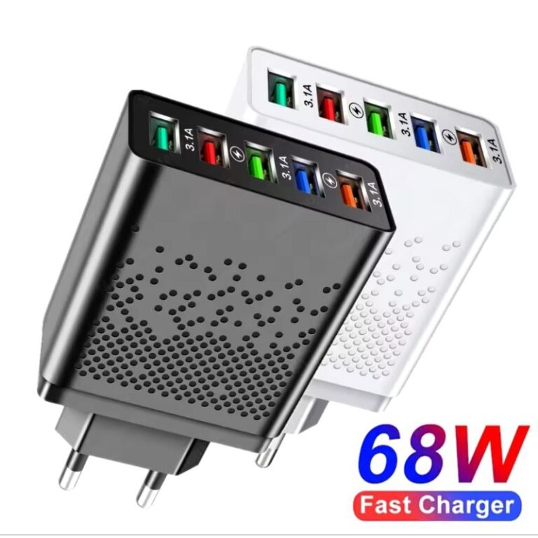 Plug USB 68W Adaptador de Carregamento Rápido
