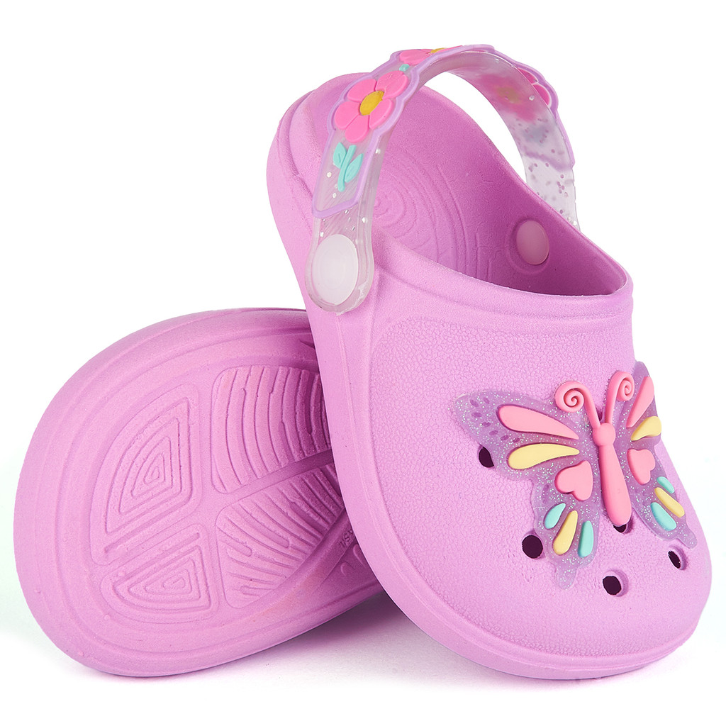 Sandália Infantil Menina Babuche Borboleta Confortável Macia Leve Antiderrapante Chinelo Nuvem