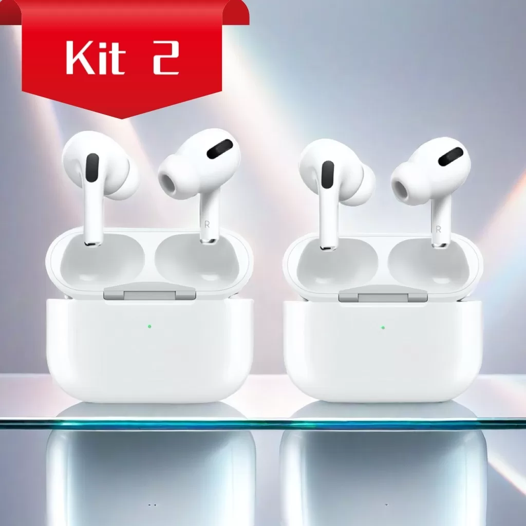 Kit Fone TWS Sem Fio Bluetooth 5.0 Esportivo com Microfone Alta Qualidade
