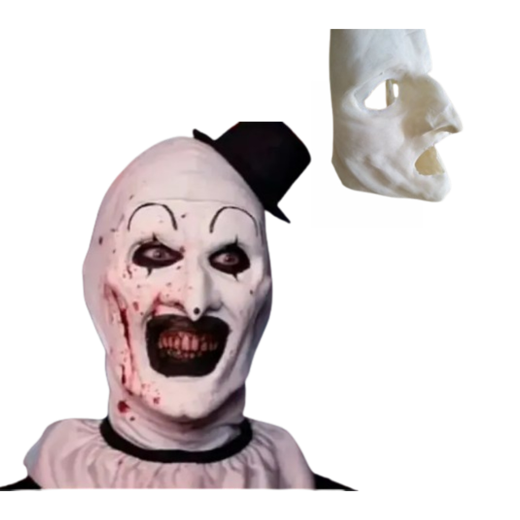 Máscara Art Terrifier em Látex – Maquiagem Artística – Lançamento