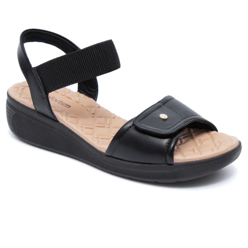 Sandália Comfortflex Anabela Feminina Preto 2486403-cv2