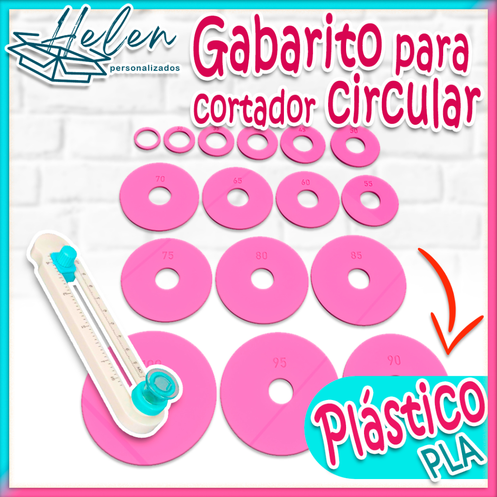 Kit Gabarito para cortador circular plástico PLA