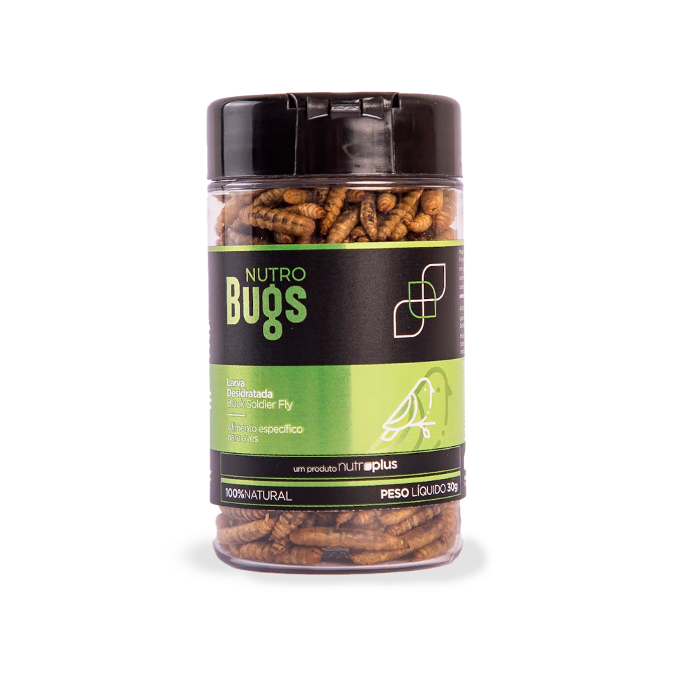 NUTRO BUGS LARVA DESIDRATADA PARA AVES 30G