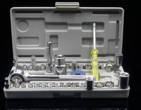Kit Jogo De Chave De Catraca Reversível Com Soque