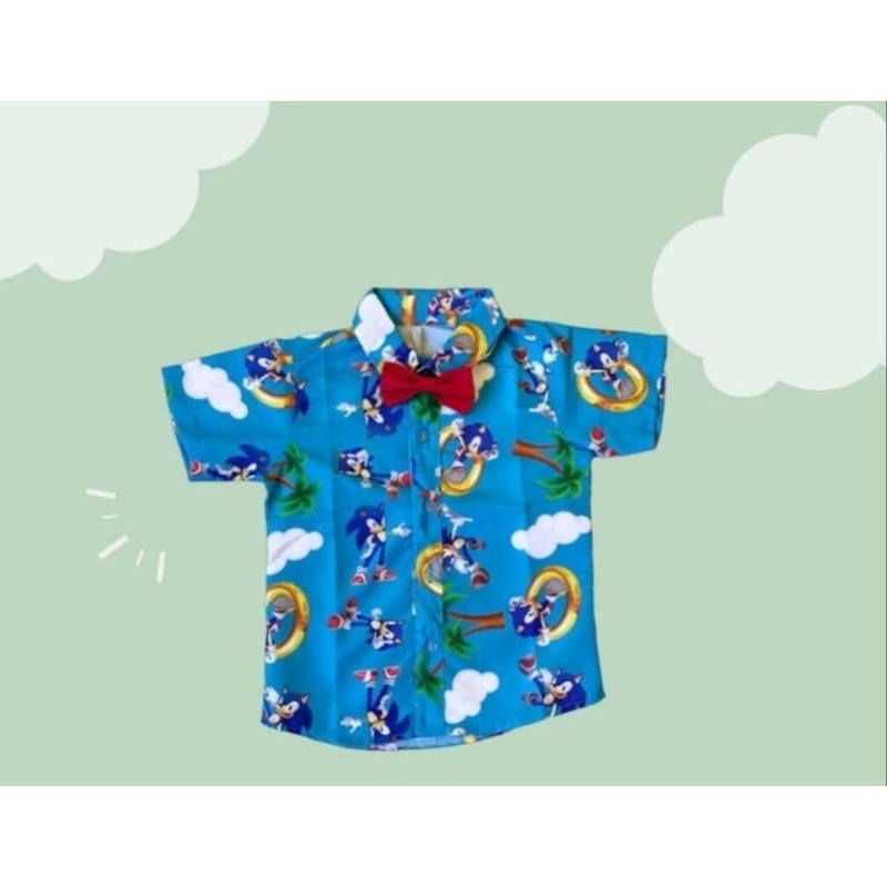 camisa social sonic veste 1.2 anos