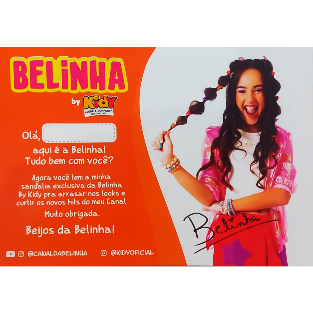 Cartão Autografado Canal da Belinha