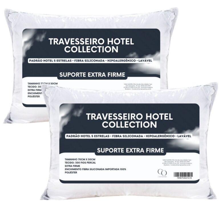Kit 2 Travesseiro Extra Firme Hotel Collection Pad
