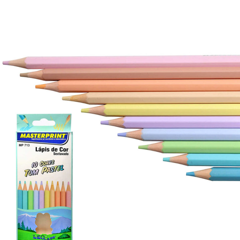 Lápis de Cor Tom Pastel 10 Cores Sextavado Não T