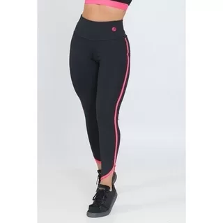 Legging Viés Preta  Zero Transparência Alta Comp
