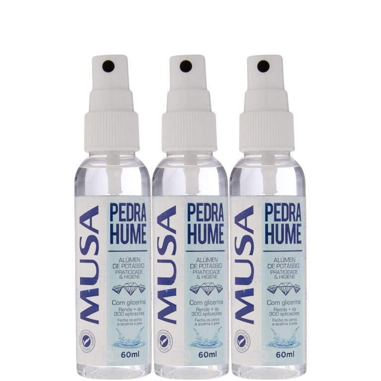 Pedra Hume Spray 60ml Ação Adstringente Musa com