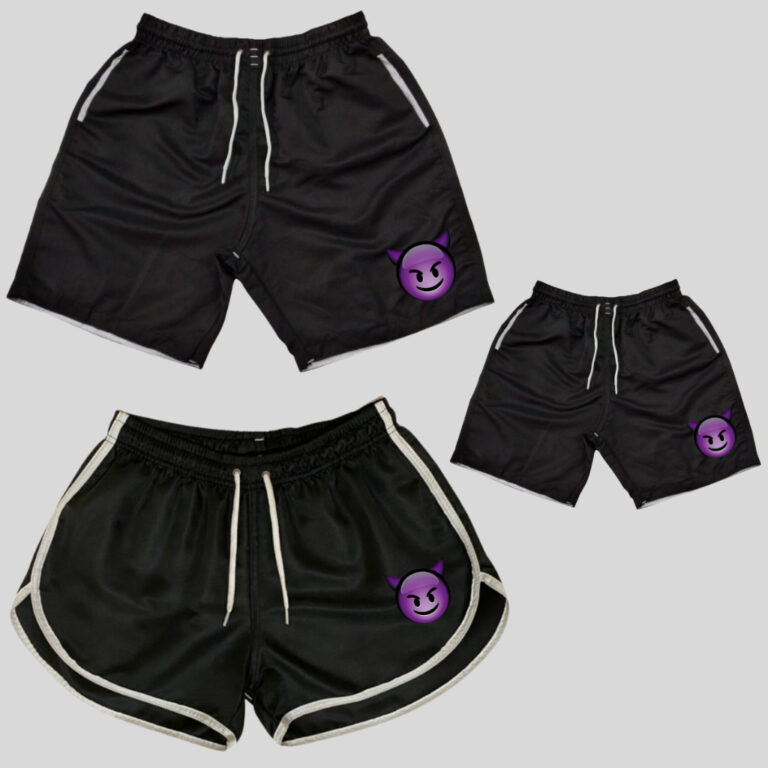 Conjunto Shorts Familia 3 Bermudas De Praia Malvad