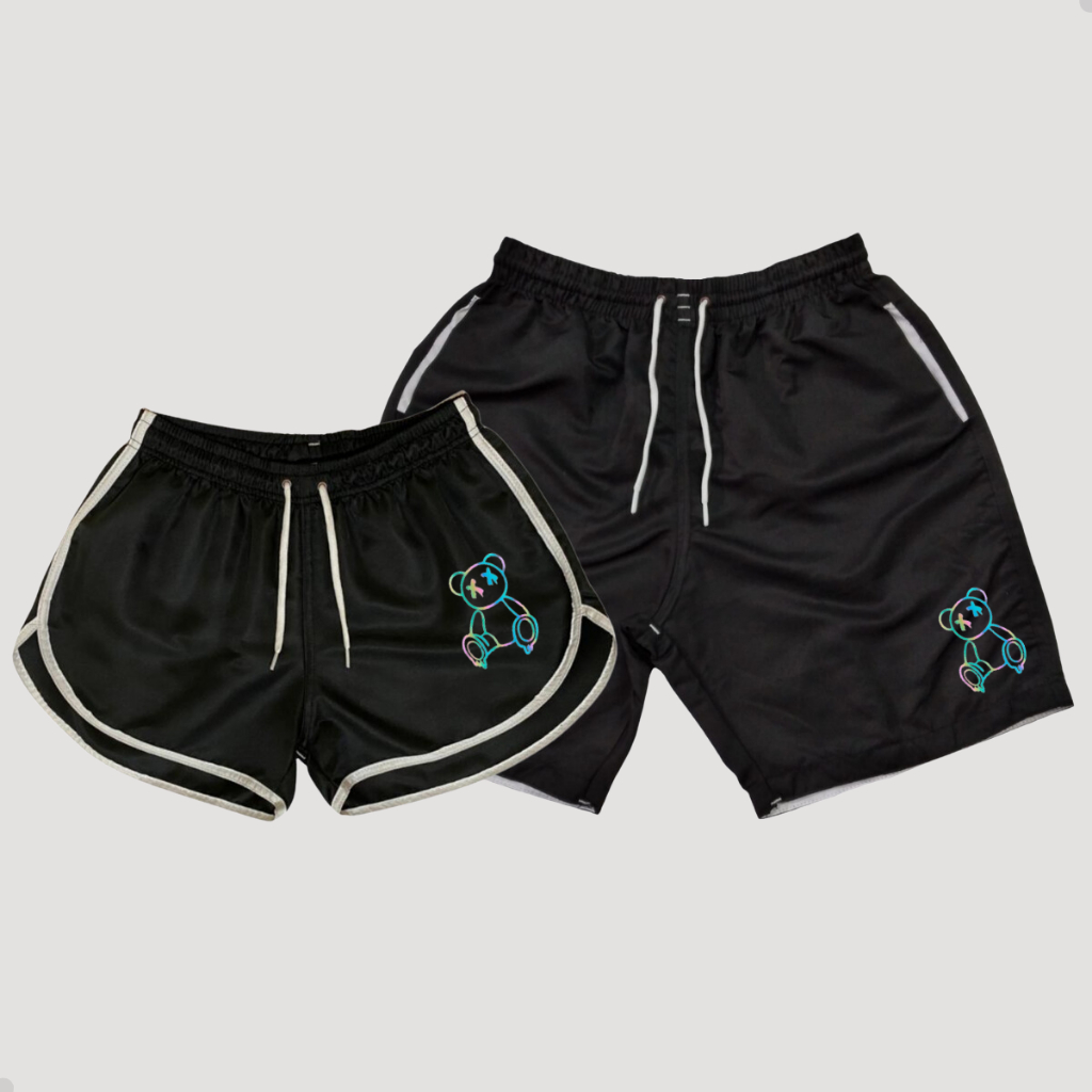 Conjunto Mozão Shorts Casais Bermudas de Casal Namorados Kit Verão