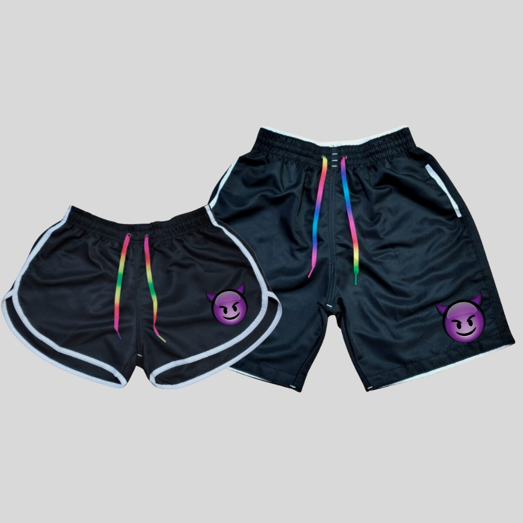Conjunto Mozão Shorts Casais Bermudas para Casal Lgbt Malvadinhos Carnaval