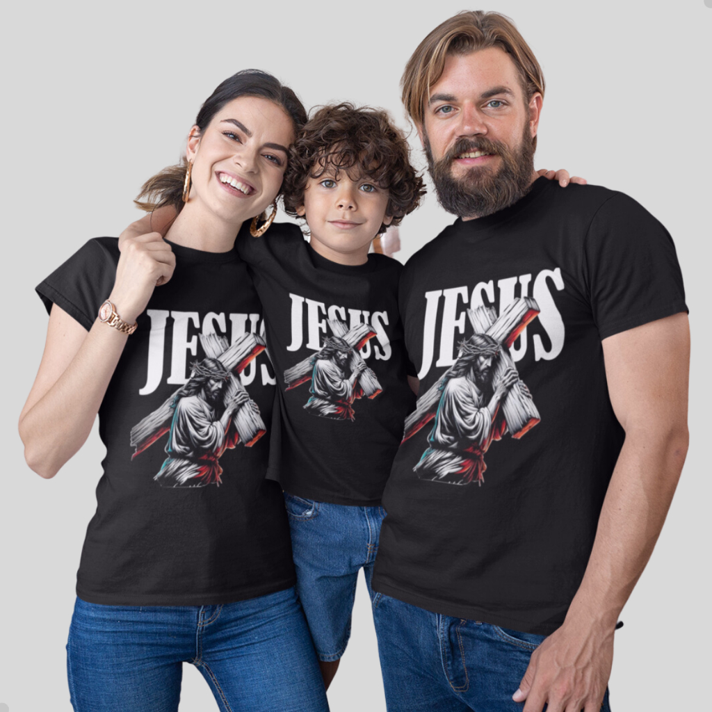 Camisa Gospel Camiseta Evangelica Jesus Natal Monte Kit Familia C122 -Valor de 1 peça