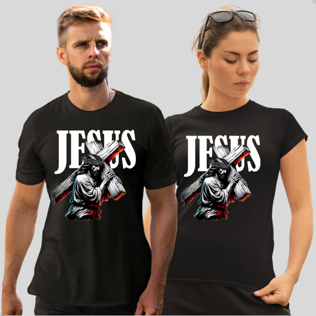 Kit 2 Camisetas Evangélicas de Casal Conjunto Camisas Gospel C122