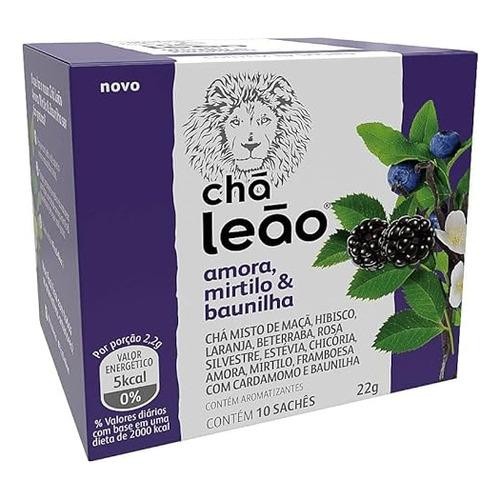 Chá Leão Sabor Amora, Mirtilo E Baunilha 22g