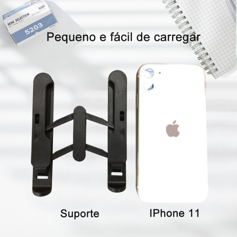 Suporte Mini Para Celular De Mesa  Dobrável  Leve