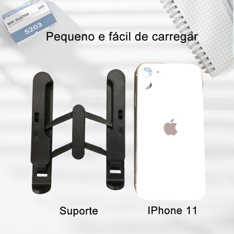 Suporte Mini Para Celular De Mesa  Dobrável  Leve Estável Portátil