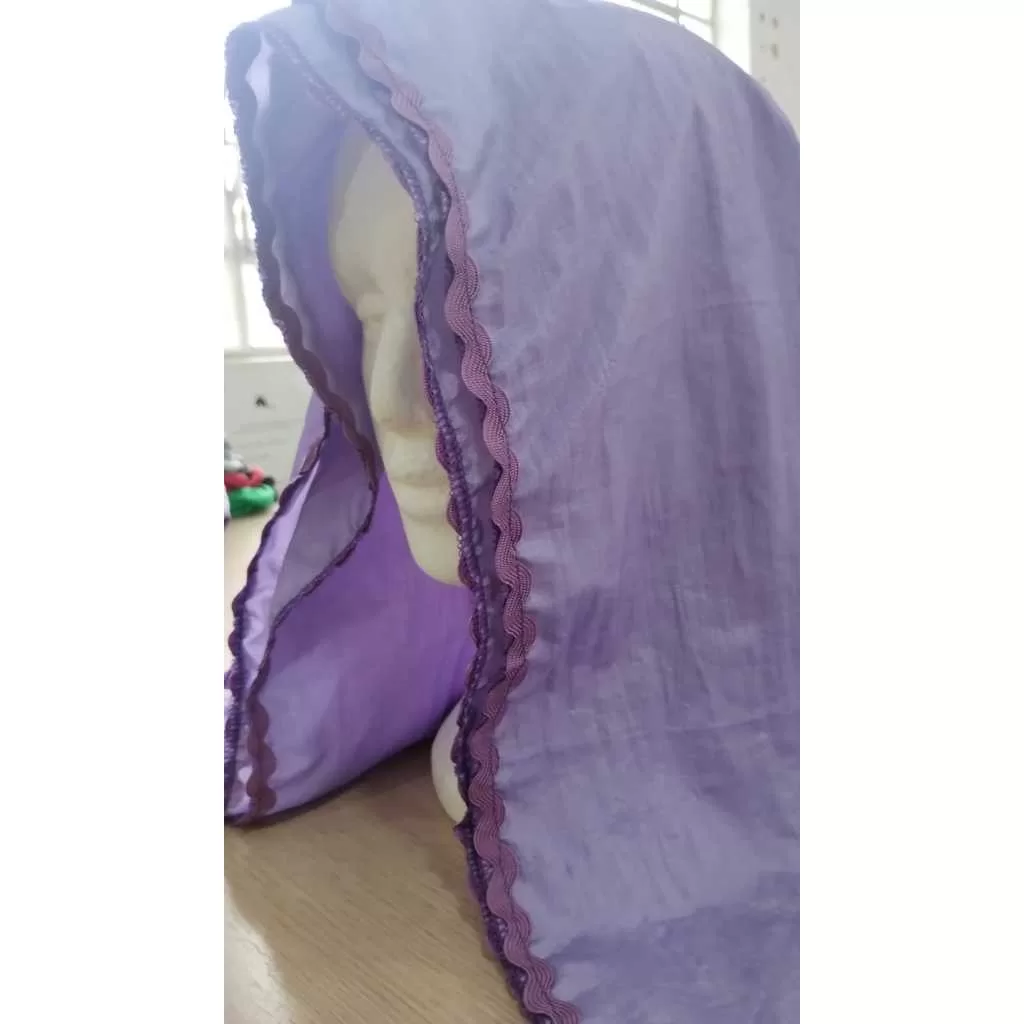 Conjunto roxo com renda Saia + pano da costa + 2 panos de cabeça GP08