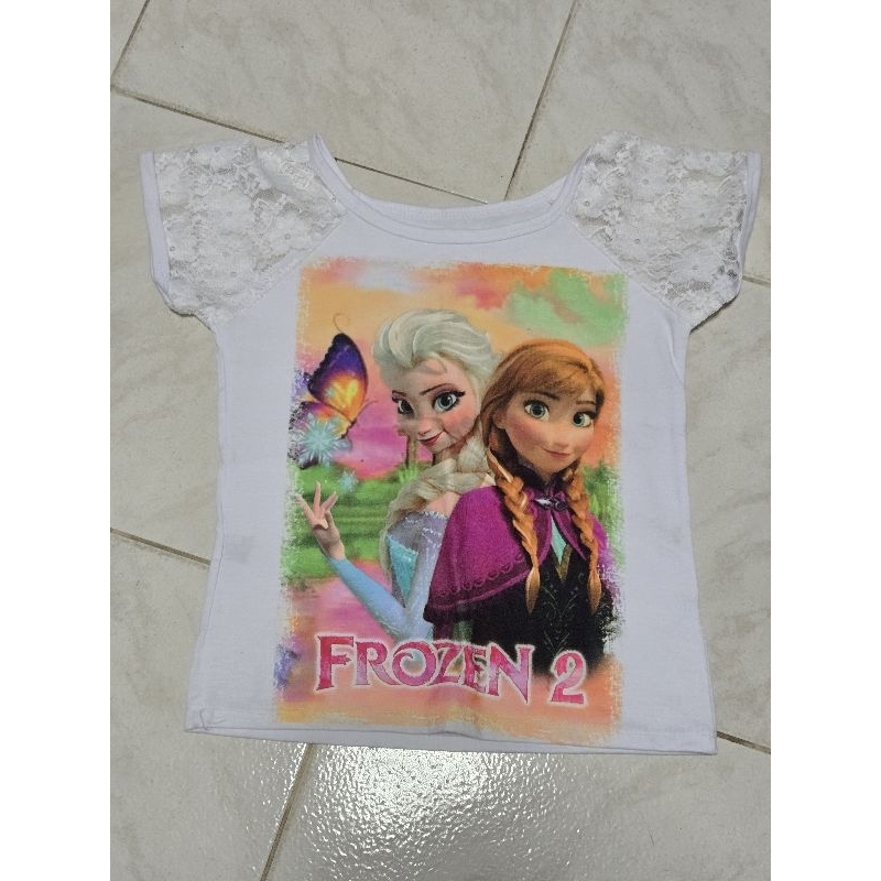camisa infantil frozen 4.5 anos