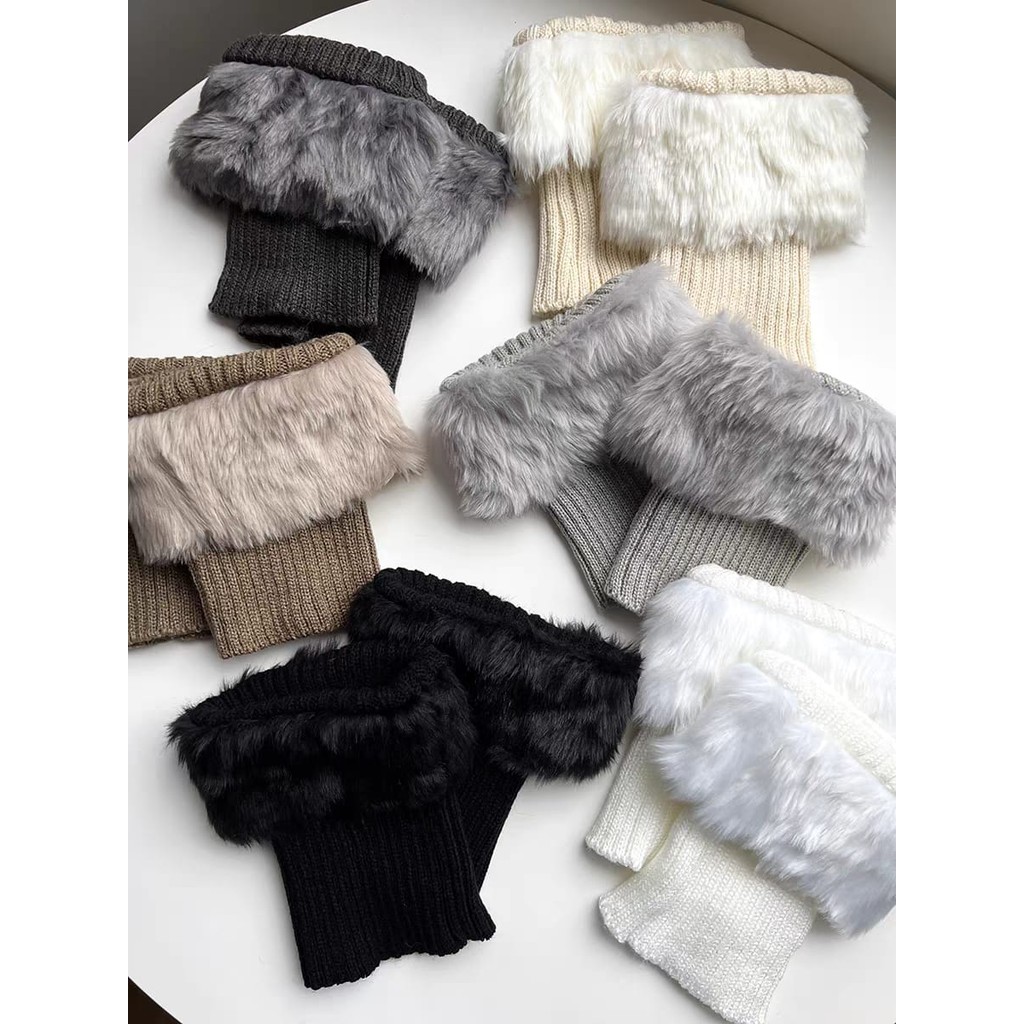 Polaina Meia Feminina Pelinho Para Usar Com Bota Premium