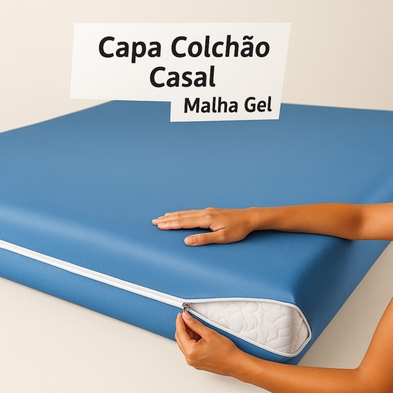 Capa com Ziper Protetor Para Colchão Malha Gel Ma