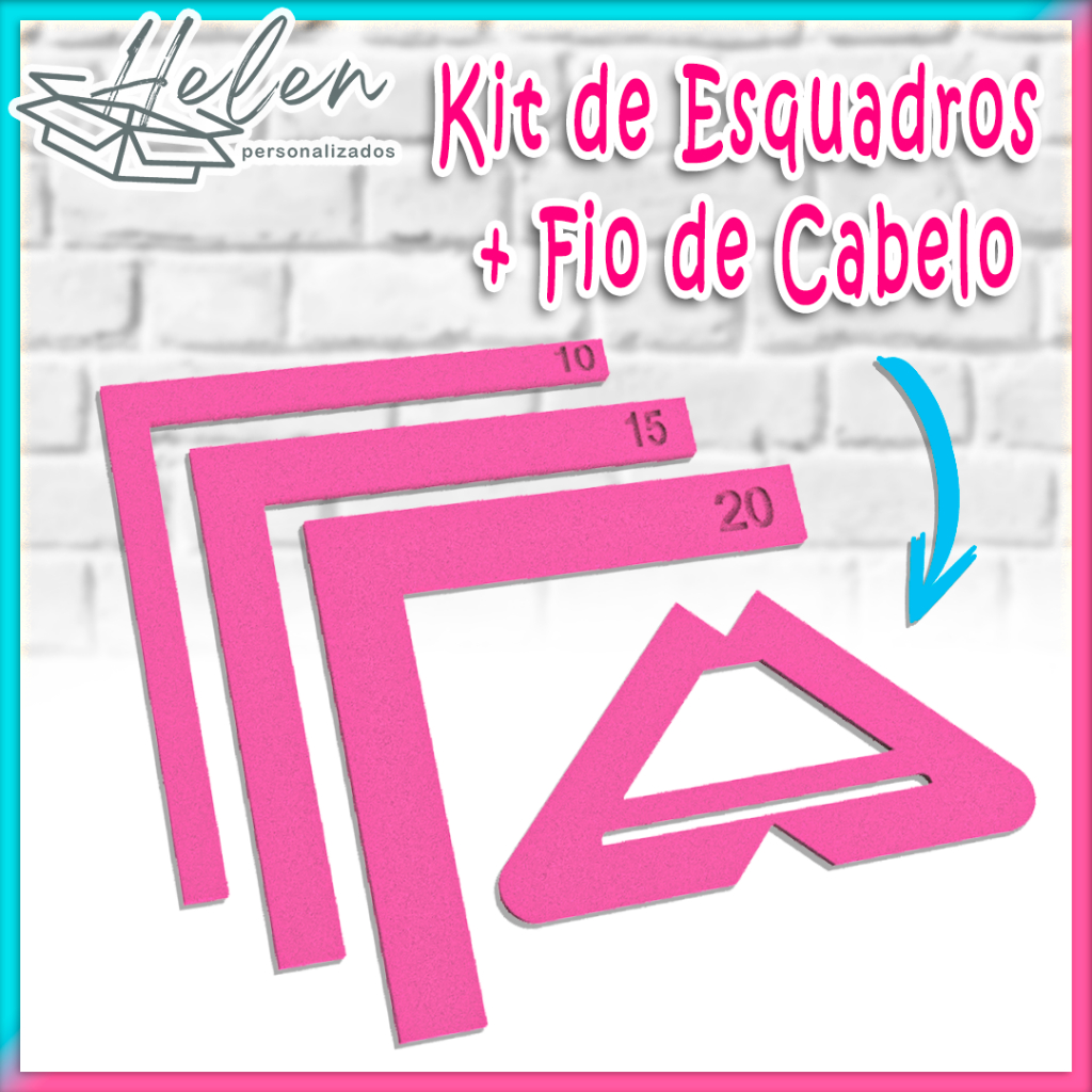 Kit de Esquadros + Fio de Cabelo