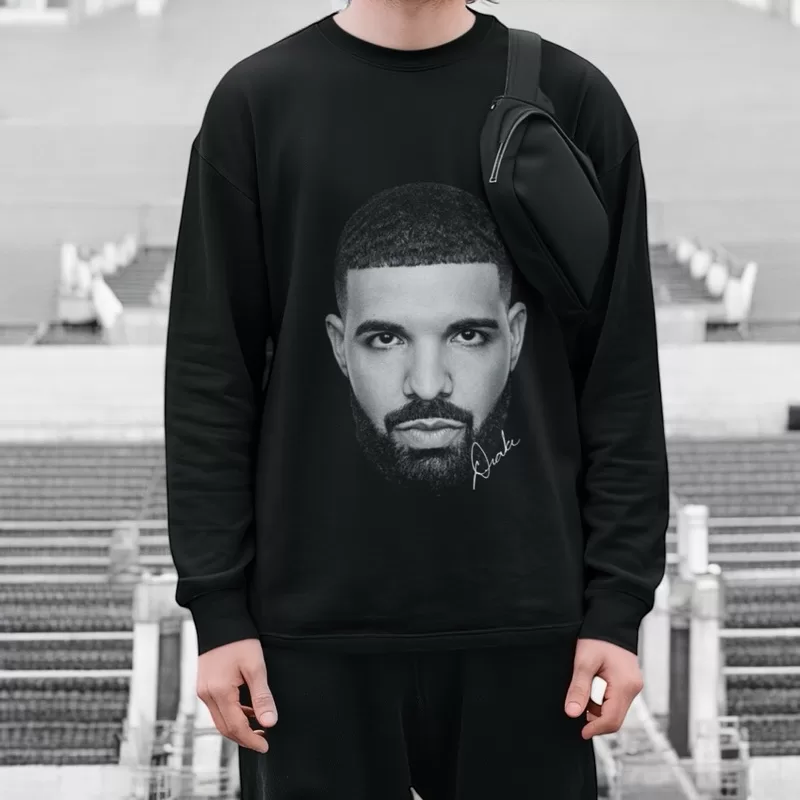 Moletom Careca Gola Redonda Inverno Drake Sueter Rapper Hip Hop Música Trap Famoso Flanelado Masculi