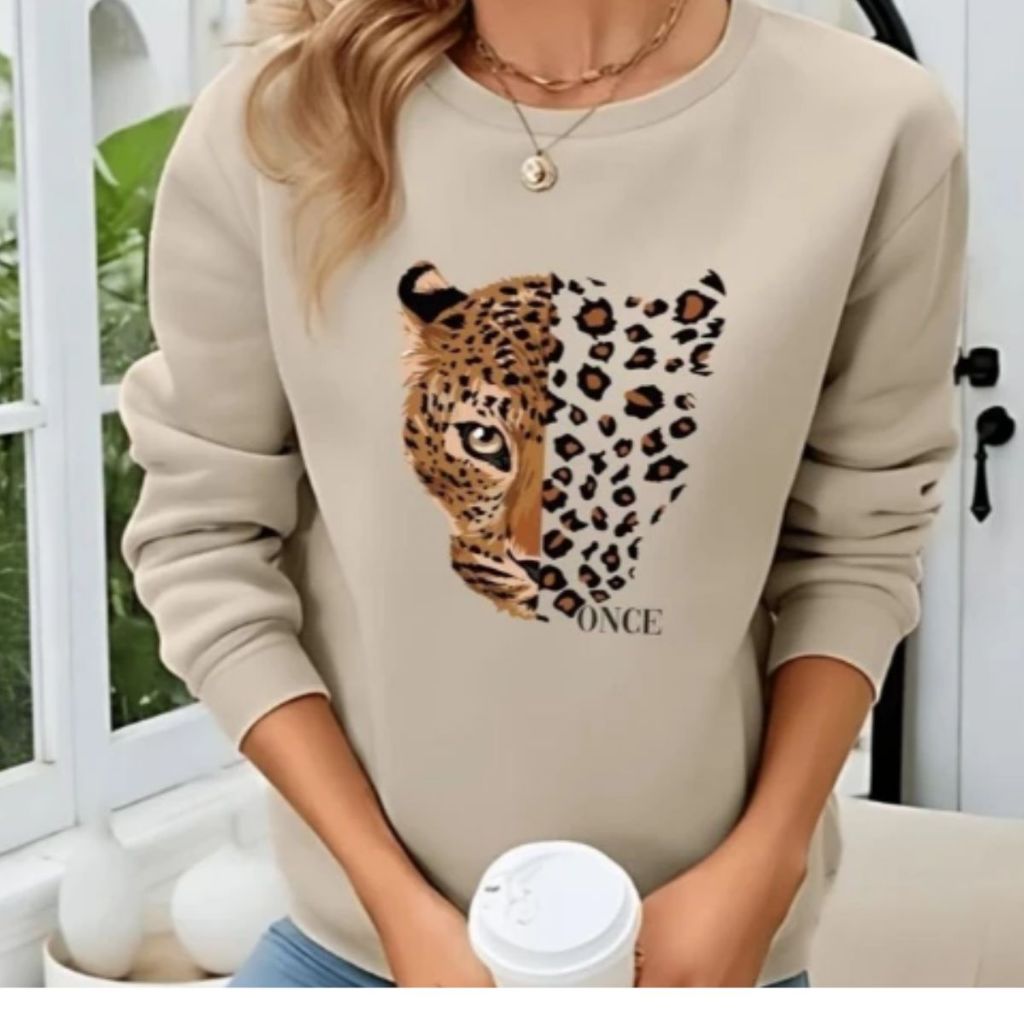 Moletom Feminino 100% Flanelado Estampa Versátil Lançamento Envio ja