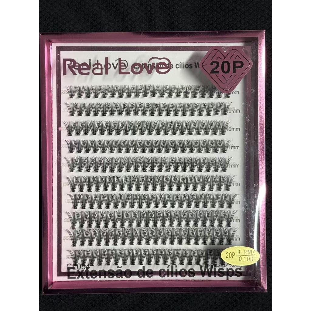 Cilios Fio A Fio Tufinhos Sem Nó Curvatura D 20P-30P-40P – Real Love