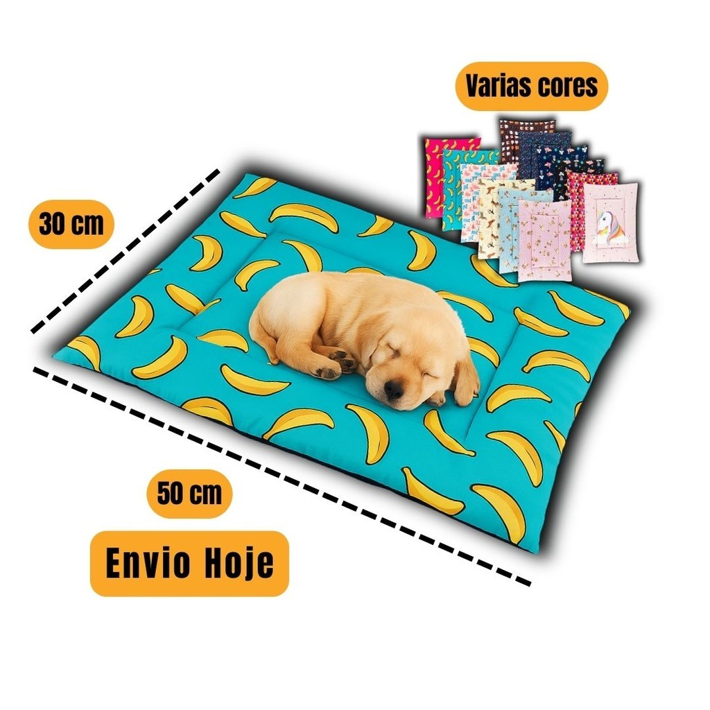 Tapete Pet Estampado Almofadado  Colchonete Macio e Fresco p/ Cães e Gatos | Ideal p/ Casinhas e Tra
