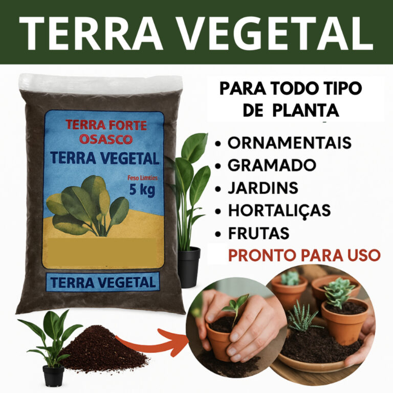 Terra Vegetal Forte 10KG Orgânica Para Plantas &#