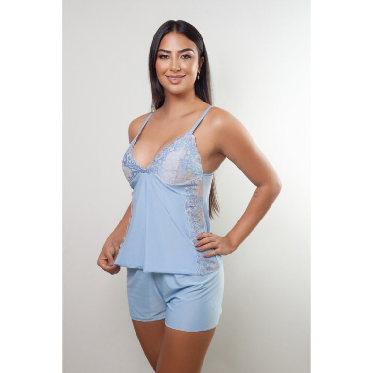 Baby Doll Detalhe de Renda Feminino Confortavel CO