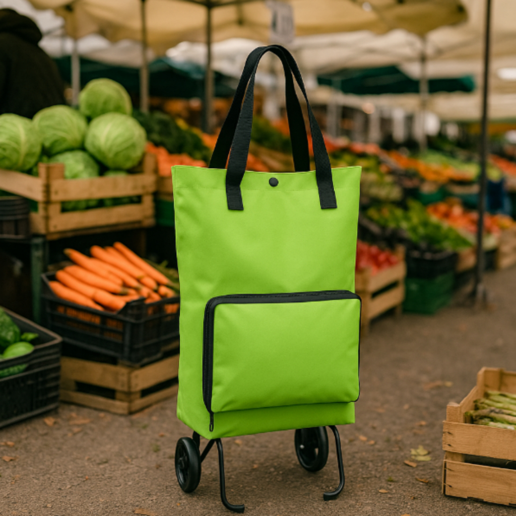 Sacola para Compras Carrinho Dobrável 2 Rodas 10kg portátil resistente feira leve compacta rodinhas