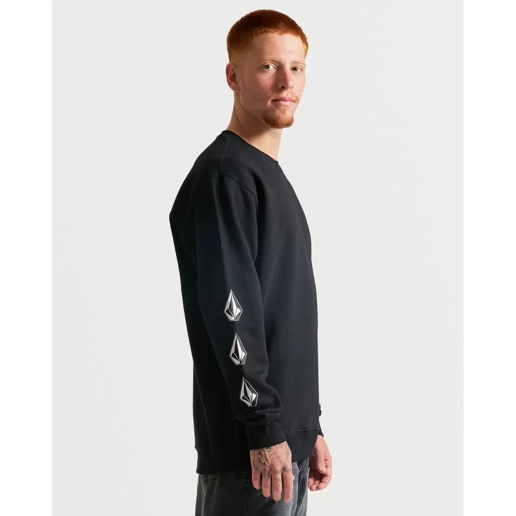 Moletom Volcom Careca Single Stone Preto Tam. P