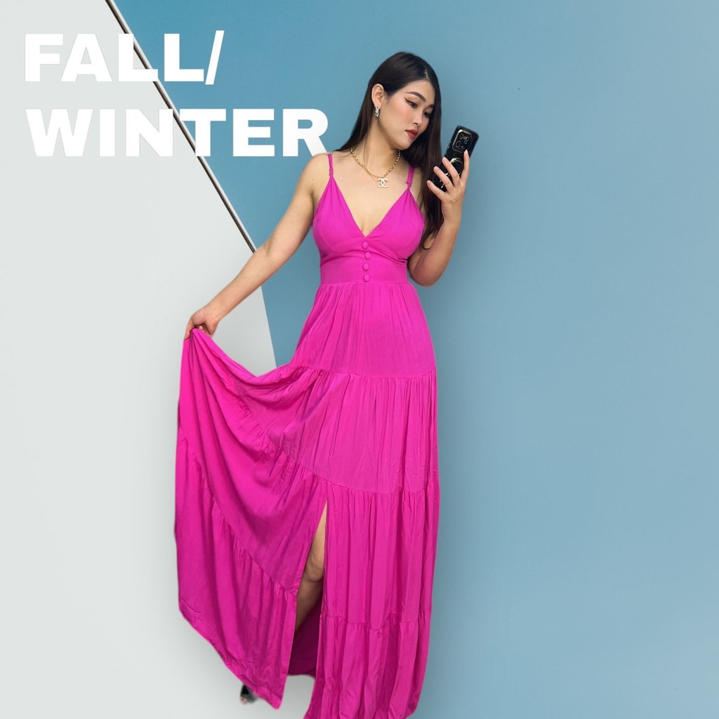 Vestido longo tres marias allmaria feminino alcinha fenda