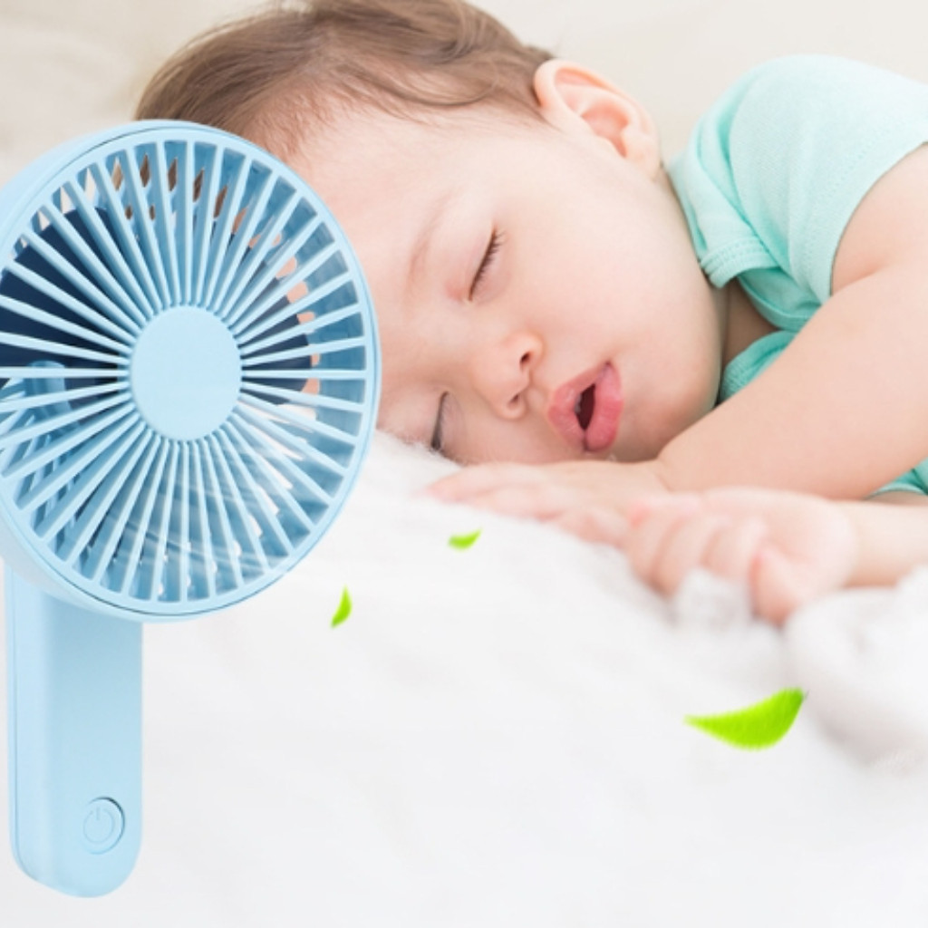 Mini Ventilador Dobrável Portátil 3 Velocidades USB Recarregável