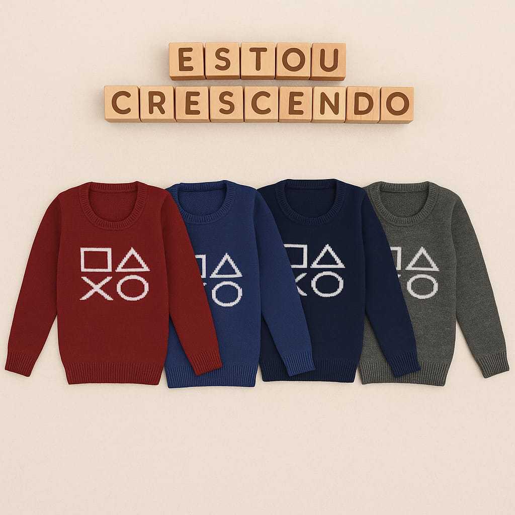 Blusa de Inverno Tricot Menino Gamer – Blusa de Frio Infantil