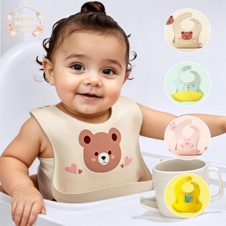 Babador Bandana Impermeável De Silicone Para Alim