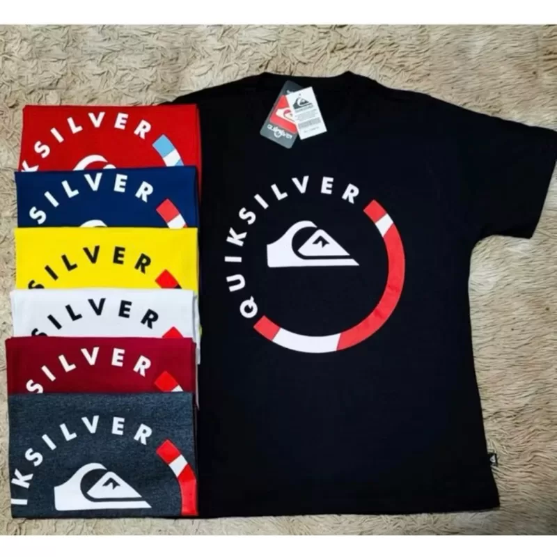 kit 5 camisetas QuickSilver 100% algodão reforçada