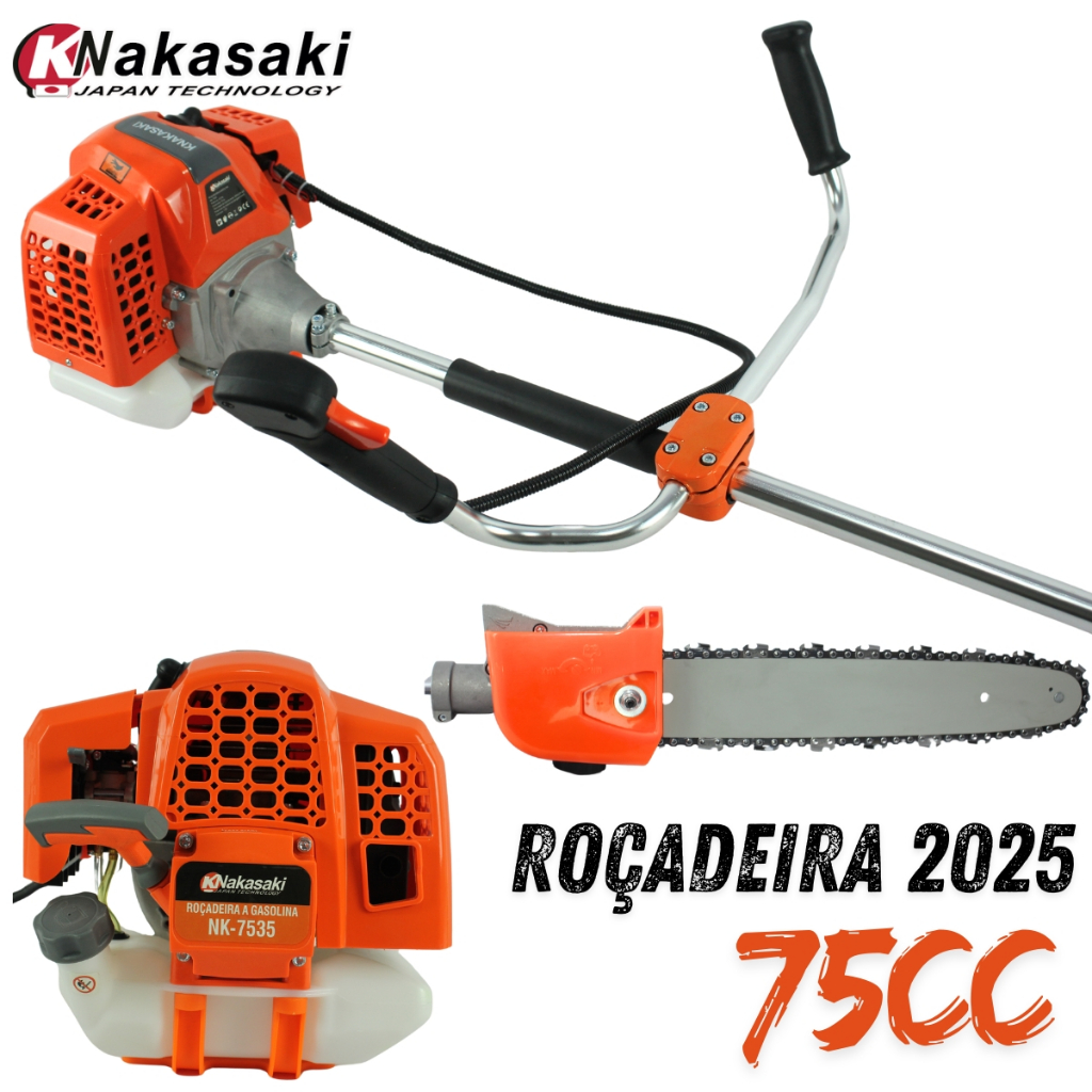 MOTOPODADOR ROÇADEIRA APARADOR DE GRAMA PROFISSIONAL 75CC LANÇAMENTO 2025