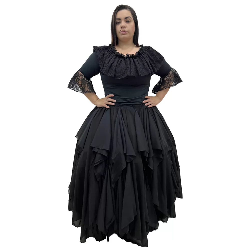 Conjunto Saia Lenços e Bata Pomba Gira Umbanda