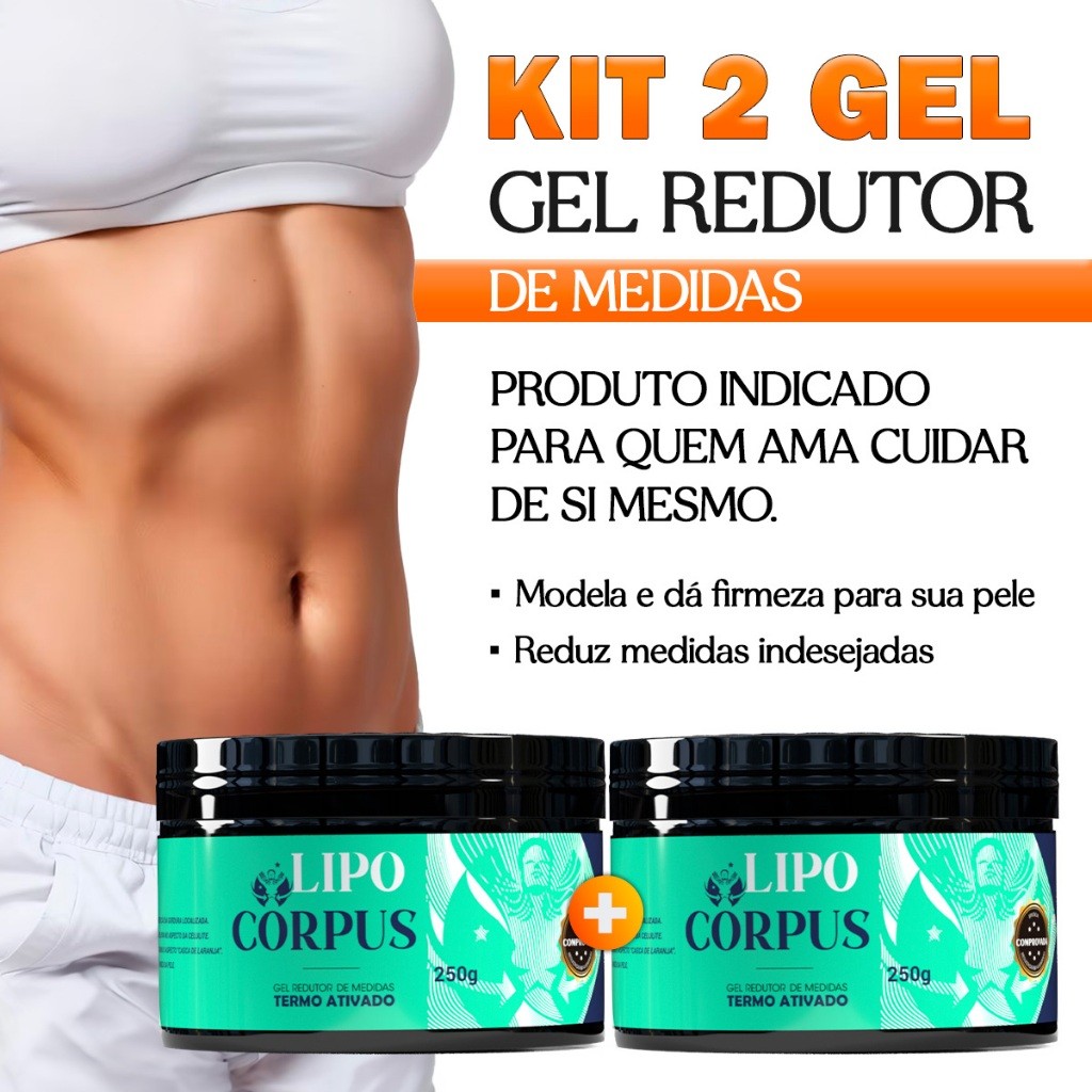 Gel Redutor de Medidas  Ação Poderosa Lipo Corpus – Entrega Rápida