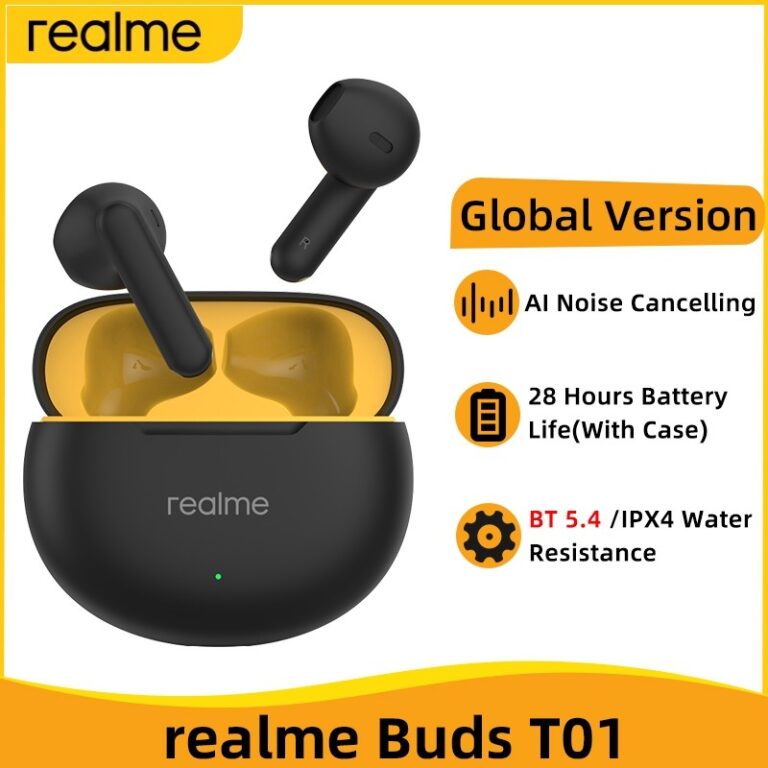 Fones de Ouvido Realme Buds T01 Bluetooth 5.4 Canc