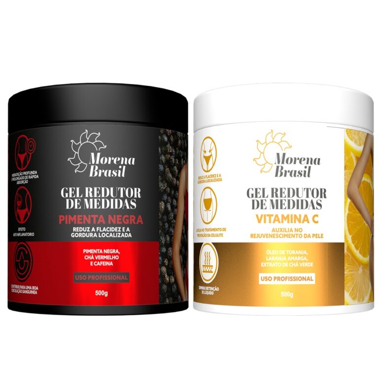 Kit Gel Redutor de Medidas Pimenta Negra + Laranja